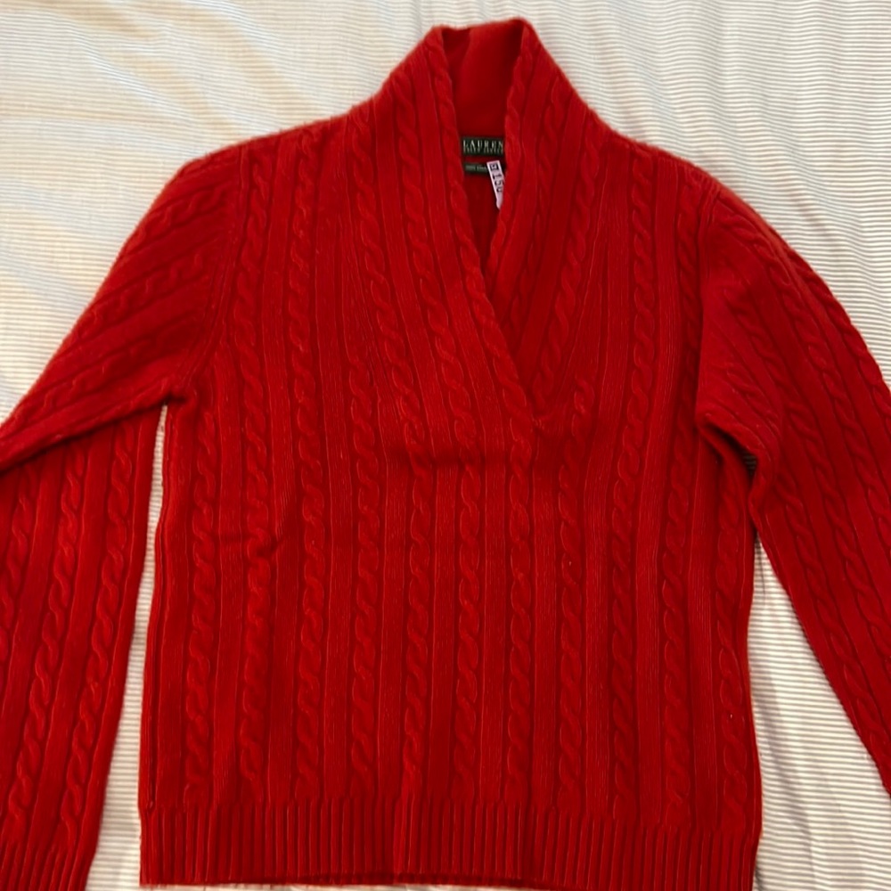Ralph Lauren Red Cashmere Sweater